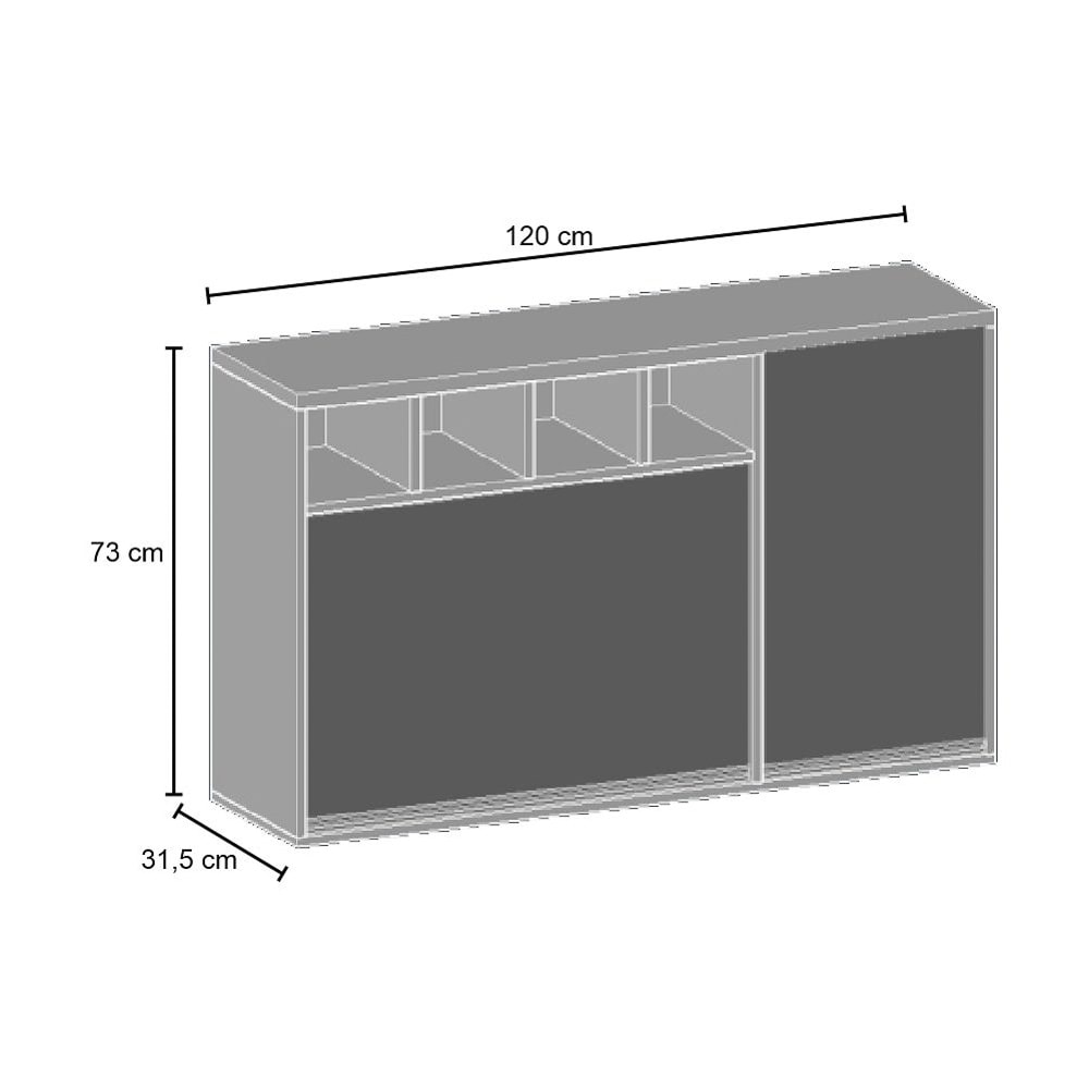 Cozinha Modulada 6 Peças com Tampo Selfie Mel Vanilla/Pérola Off - Luciane