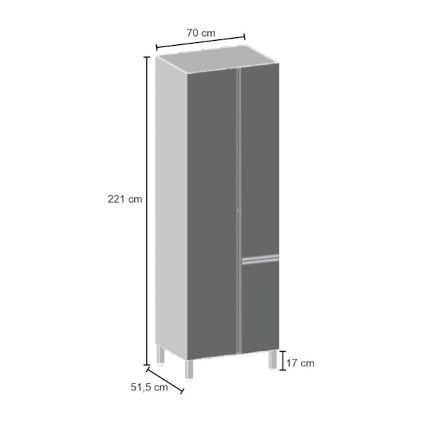 Cozinha Modulada 6 Peças com Tampo Selfie Mel Vanilla/Pérola Off - Luciane