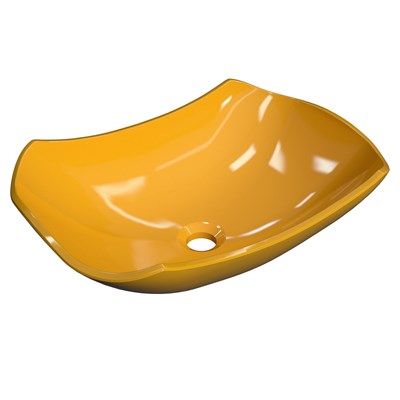 Cuba Pia de Apoio para Banheiro Abaulada Luxo 42 C08 Amarelo - Mpozenato