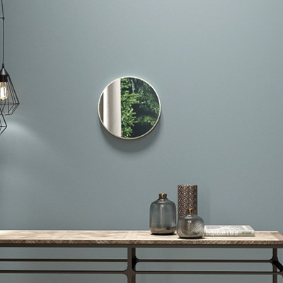 Espelho Decorativo Redondo 30cm 100% MDF ES9 Off White - Dalla Costa