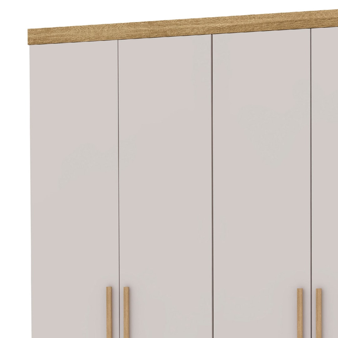 Guarda Roupa Casal 276cm 6 Gavetas Dubai Majestic Nature/Fendi