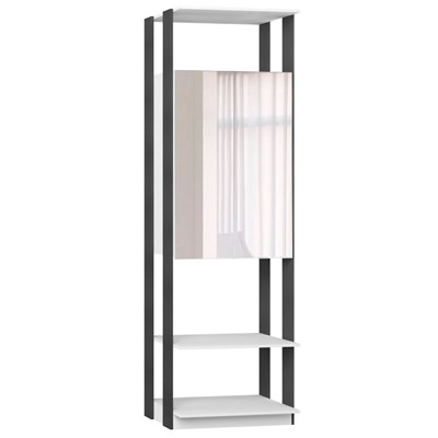 Guarda Roupa Closet Clothes 1007 2 Portas com Espelho Branco/Espresso - BE Mobiliário