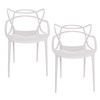 Kit 2 Cadeiras Decorativas Para Sala de Jantar Amsterdam F01 Branca - Mpozenato