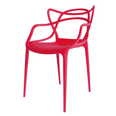 Kit 2 Cadeiras Decorativas Para Sala de Jantar Amsterdam F01 Vermelha - Mpozenato