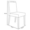 Kit 2 Cadeiras Estofadas Para Sala de Jantar Alana N04 Cinza Lux/Ipê - Mpozenato