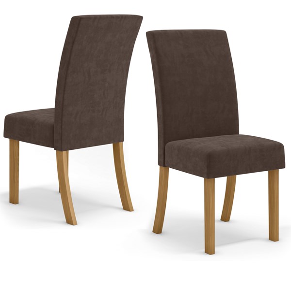 Kit 2 Cadeiras Estofadas Para Sala de Jantar Facina Nature/Marrom Expresso - Henn
