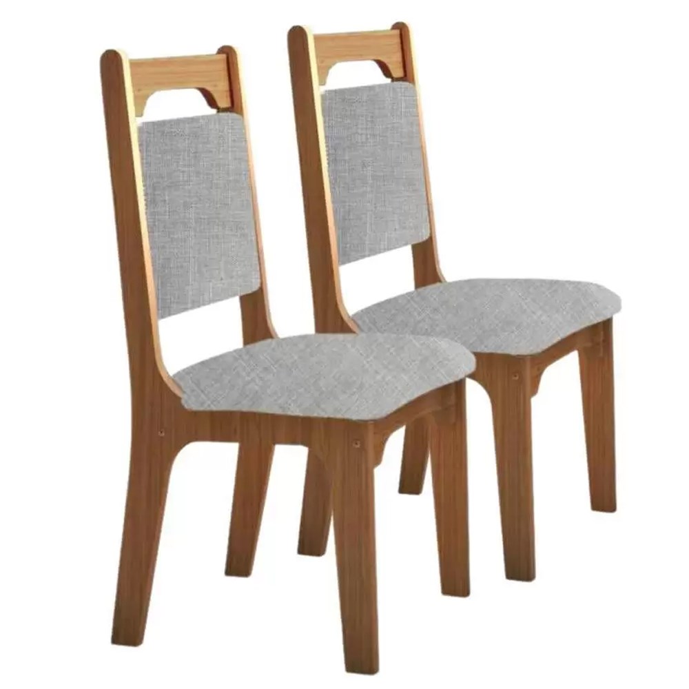 Conjunto 2 Cadeiras Para Sala De Jantar Com Tela Capuccino - Eletrolar