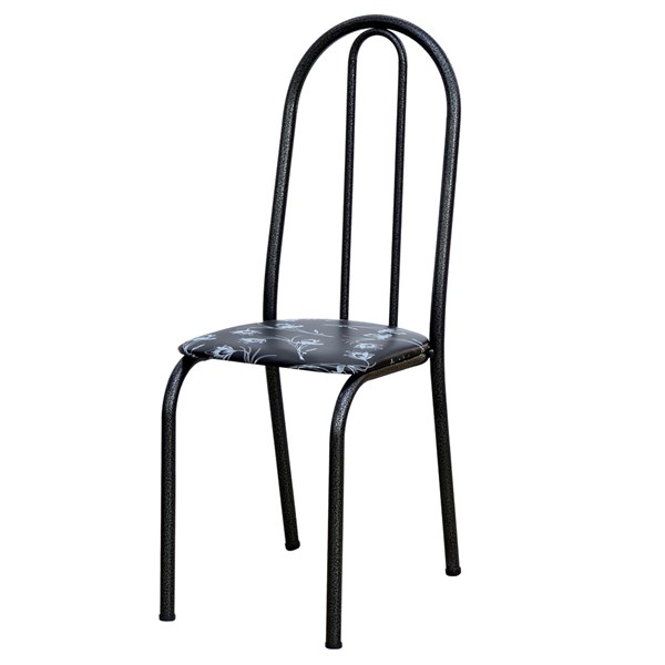Jogo de Cadeiras para Cozinha - Kit com 4 Cadeiras Cromo Preto - Assento  Preto Florido - Artefamol, Magalu Empresas