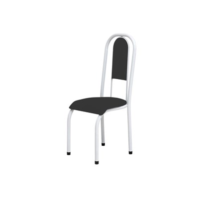 Kit 4 Cadeiras Anatômicas 0.122 Estofada Branco/Preto - Marcheli