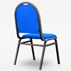 Kit 5 Cadeiras Hoteleira Auditório Hotel Empilhável Fixa Azul - Pethiflex