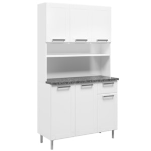 Kit Cozinha Compacta Múltipla Aço 6 Portas 6142 Branco - Bertolini Kit Cozinha Compacta Múltipla Aço 6 Portas 6142 Branco - Bertolini