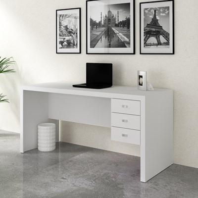 Mesa com 03 Gavetas para Home Office ME4113 Branco – Tecno Mobili