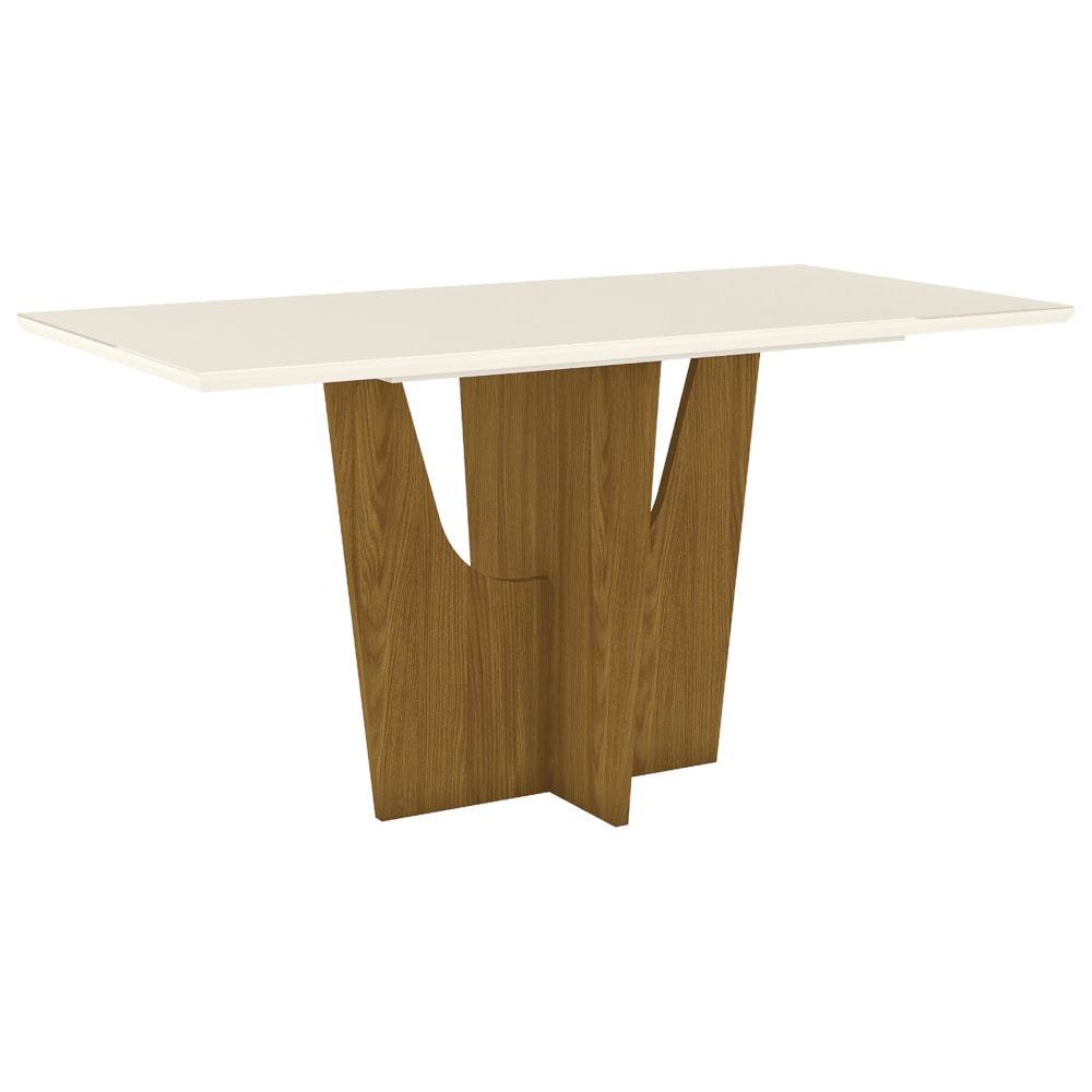 Conjunto Mesa de Jantar Solus Retangular e 6 Cadeiras Vita Henn -  Nature/Linho