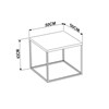 Mesa Lateral Estilo Industrial Cube Vermont/Cobre - Artesano