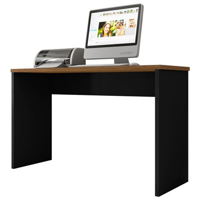 Mesa Para Computador Escrivaninha Gávea Preto/Freijó - Móveis Leão