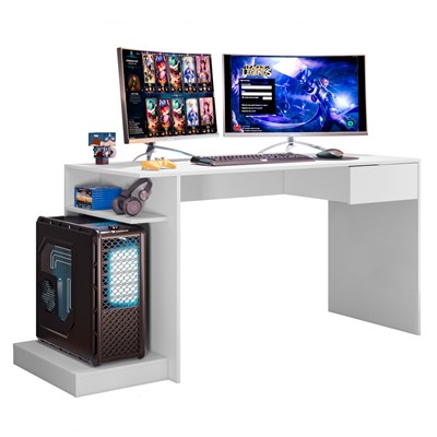 Mesa para Computador Gamer Speed B03 Branco – Mpozenato