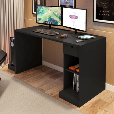 Mesa para Computador Notebook Desk Game DRX 3000 Preto - Móveis Leão