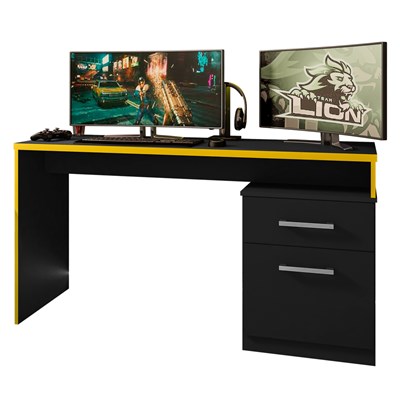 Mesa para Computador Notebook Desk Game DRX 4000 M09 Preto/Amarelo - Mpozenato