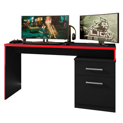 Mesa para Computador Notebook Desk Game DRX 4000 M09 Preto/Vermelho - Mpozenato