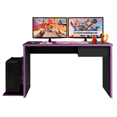 Mesa para Computador Notebook Desk Game DRX 8000 M09 Preto/Lilás - Mpozenato