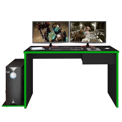 Mesa para Computador Notebook Desk Game DRX 8000 M09 Preto/Verde - Mpozenato
