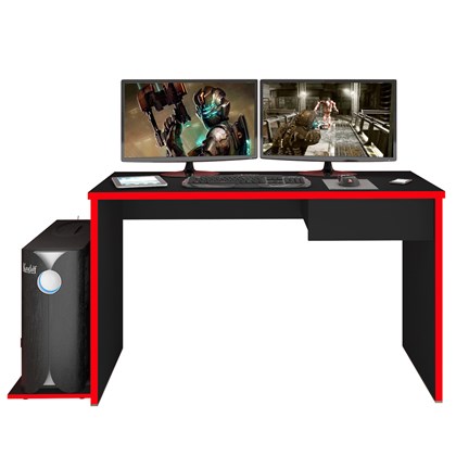 Mesa para Computador Notebook Desk Game DRX 8000 M09 Preto/Vermelho - Mpozenato