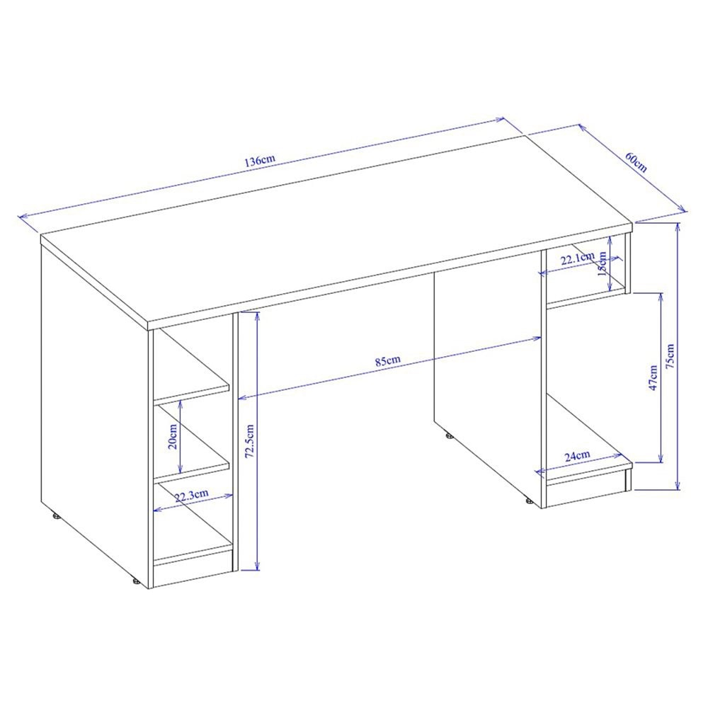 Mesa para Computador Notebook Desk Game DRX 8000 M09 Preto - Mpozenato