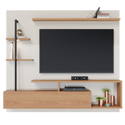 Painel Bancada Suspensa Para TV Até 60 Pol. TB107E Com LED 2 Gavetas ...