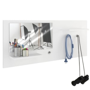 Painel Decorativo com Espelho Look Branco - Estilare Painel Decorativo com Espelho Look Branco - Estilare