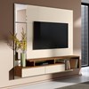 Painel Home Suspenso para TV até 58 Pol. 200cm com Espelho Venice B03 Off White/Nature - Mpozenato