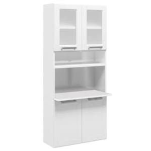 Paneleiro Duplo Suspenso Múltipla Aço Vidro 4 Portas Branco - Bertolini Paneleiro Duplo Suspenso Múltipla Aço Vidro 4 Portas Branco - Bertolini