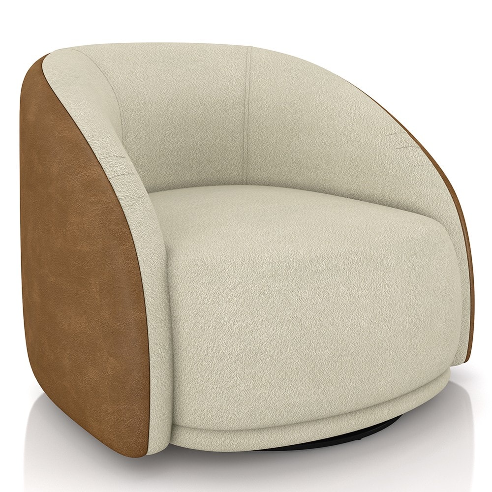 Poltrona Boucle Giratória Poltrona Decorativa Orgânica Giratória