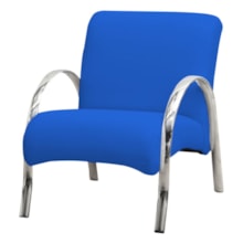 Poltrona Decorativa Polly 1 Lugar Corino Azul - Matrix Poltrona Decorativa Polly 1 Lugar Corino Azul - Matrix