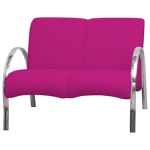 Poltrona Decorativa Polly 2 Lugares Corino Rosa - Matrix Poltrona Decorativa Polly 2 Lugares Corino Rosa - Matrix