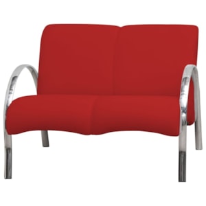 Poltrona Decorativa Polly 2 Lugares Corino Vermelho - Matrix Poltrona Decorativa Polly 2 Lugares Corino Vermelho - Matrix