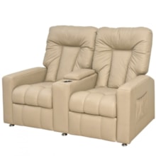 Poltrona Dupla Reclinável de Cinema Jetta MX8 Corino Bege - Matrix Poltrona Dupla Reclinável de Cinema Jetta MX8 Corino Bege - Matrix