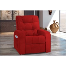 Poltrona Reclinável Azera MX-7 Suede Animale Vermelho - Matrix Poltrona Reclinável Azera MX-7 Suede Animale Vermelho - Matrix