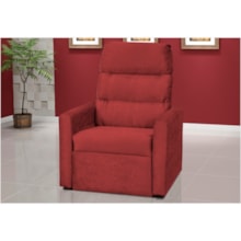 Poltrona Reclinável Turin Suede Amassado Vermelho - Matrix Poltrona Reclinável Turin Suede Amassado Vermelho - Matrix