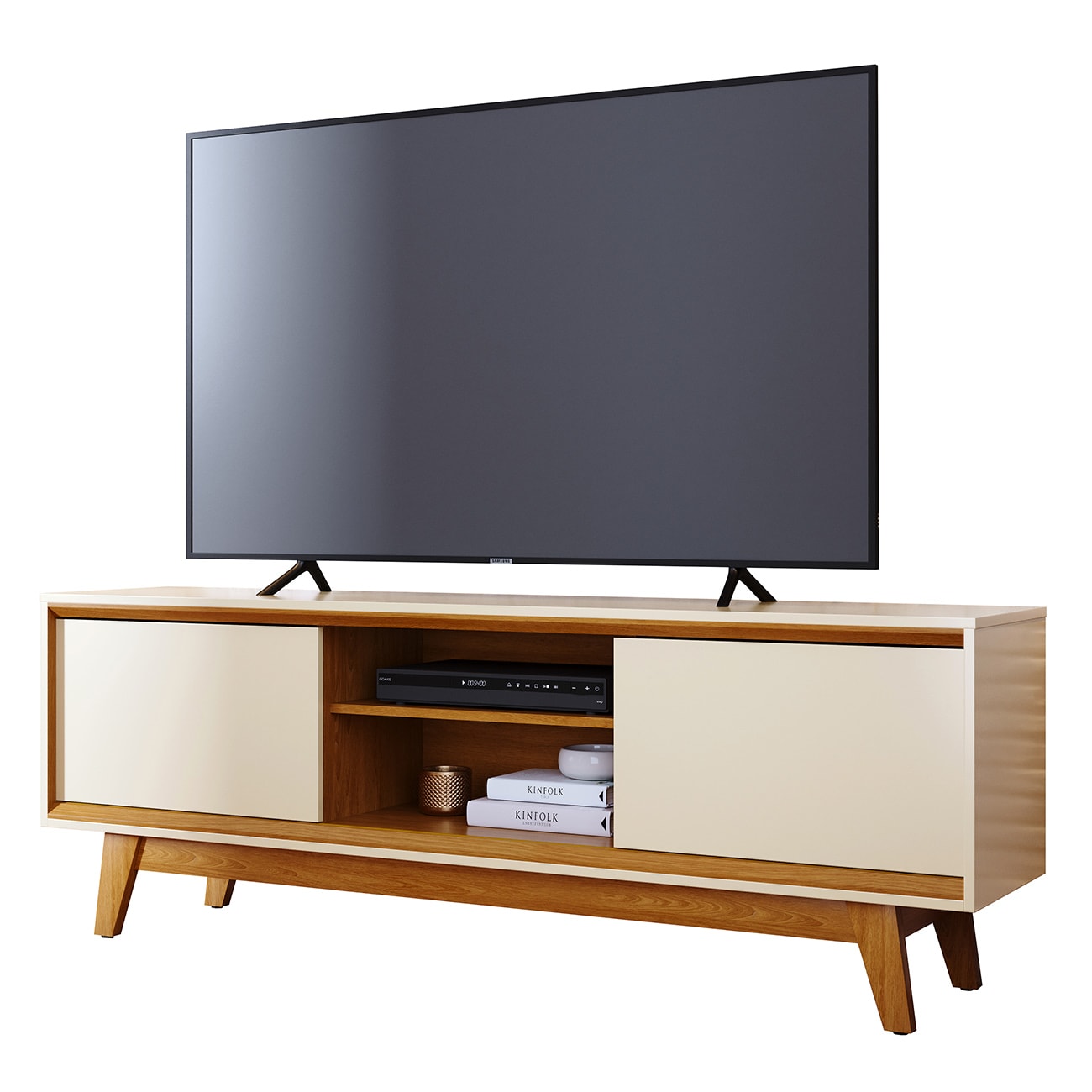 Rack Bancada de TV 70 Pol 164cm Gaia Z10 Cumaru - Mpozenato