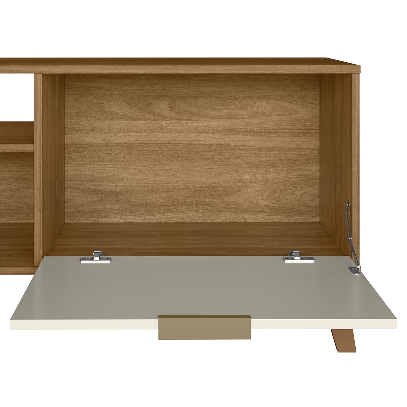 Rack Bancada Para TV 50 Pol 120cm Roby Nature/Off Z49 - Mpozenato