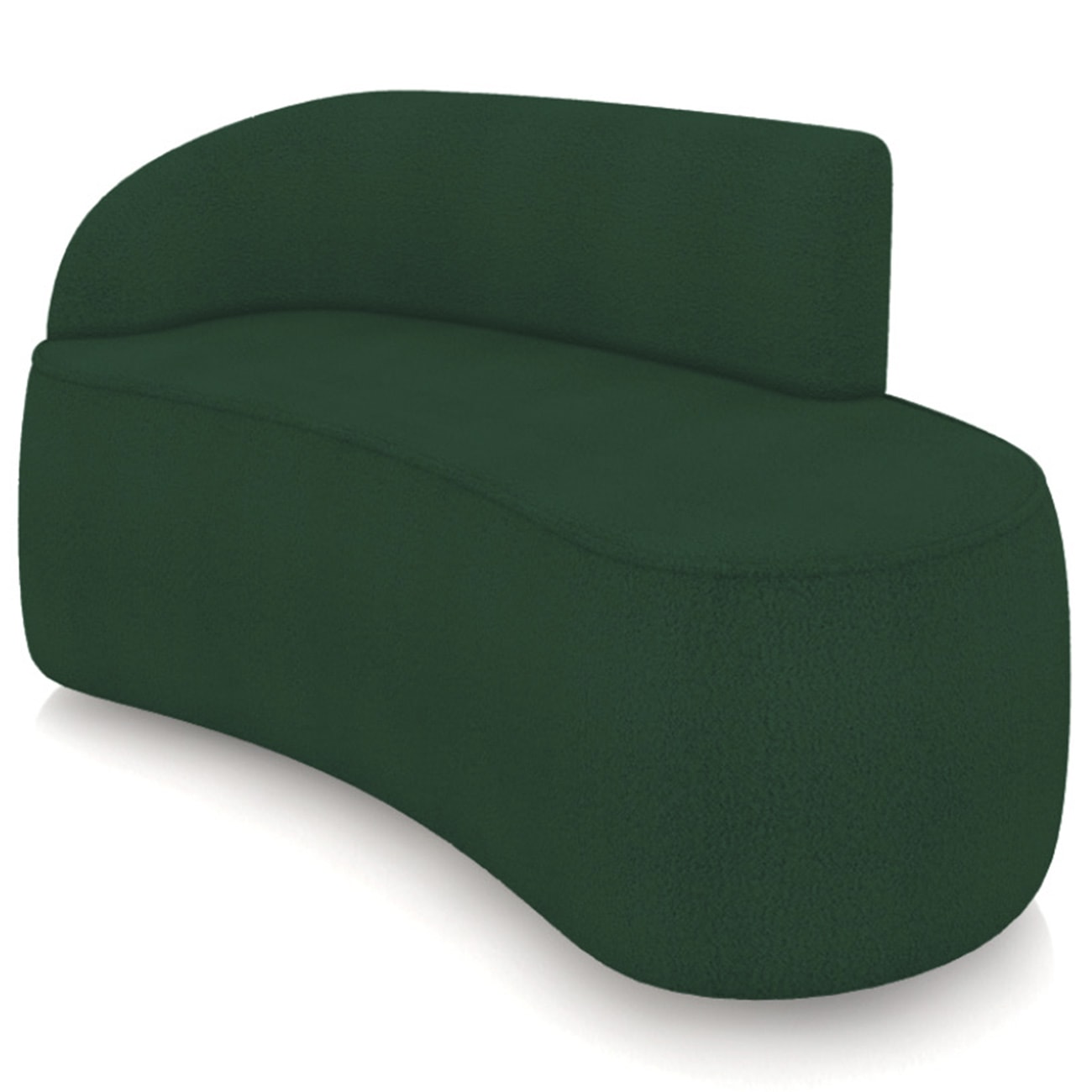 Sofá 2 Lugares Para Sala 140cm Orgânico Wendi Boucle Verde I01