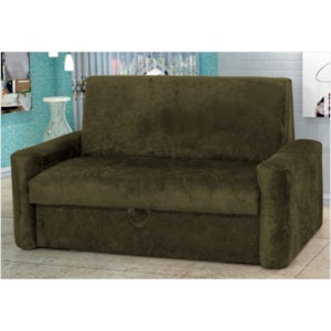Sofá Cama com Baú Carol Suede Amassado Marrom - Matrix Sofá Cama com Baú Carol Suede Amassado Marrom - Matrix