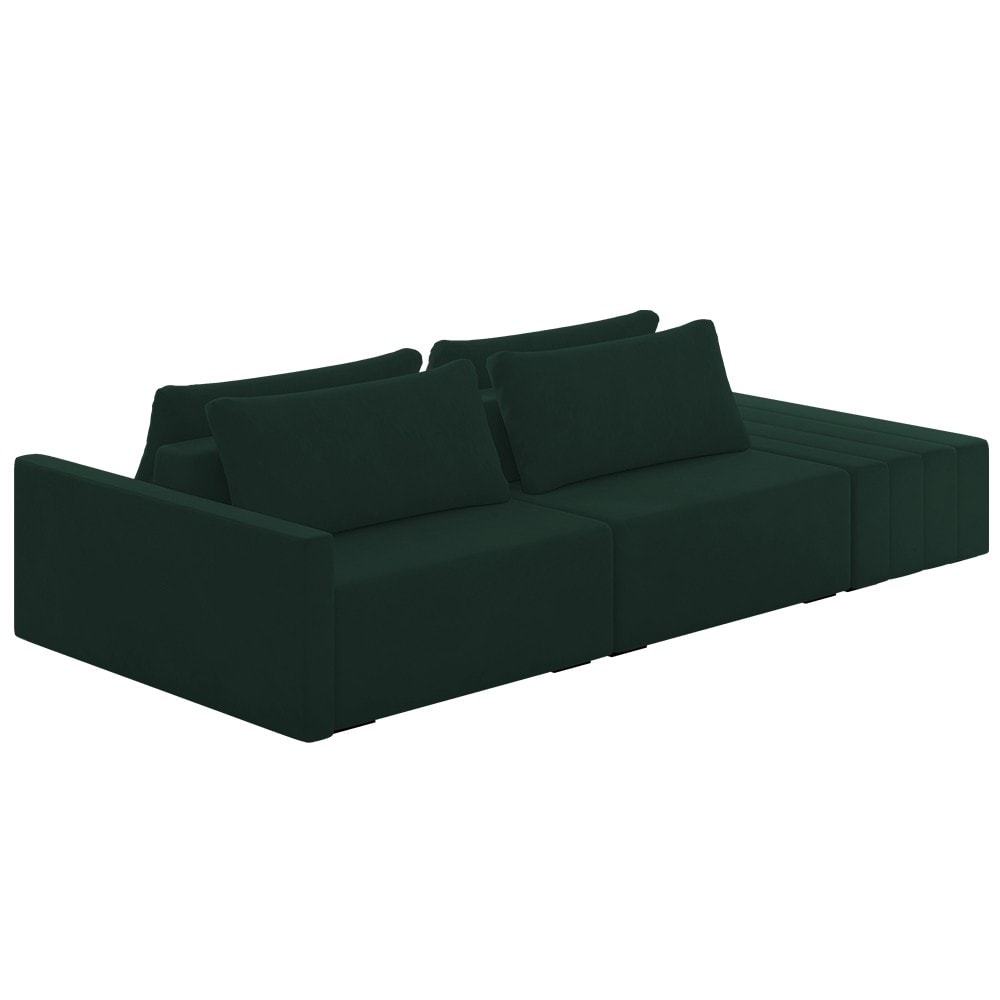 Sofá Ilha Modular com Puff para Sala Living 252cm Georgia Z08