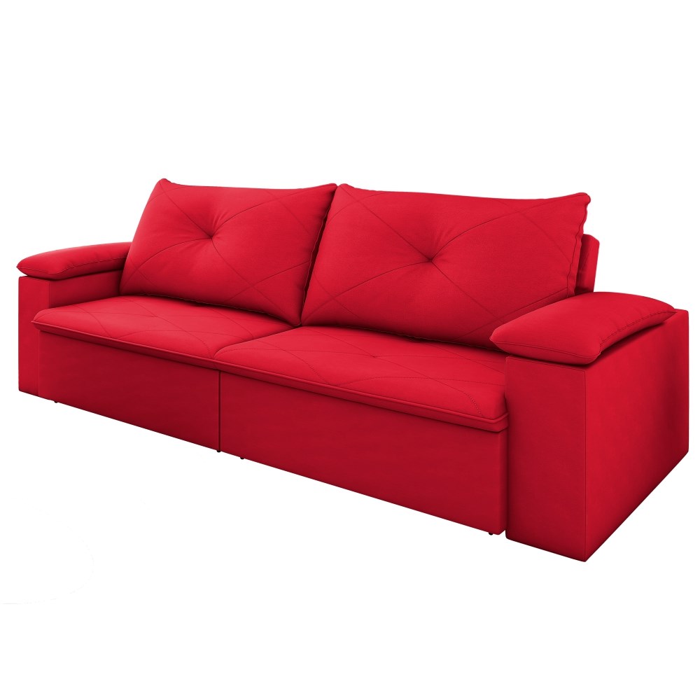 Sofá Retrátil Reclinável 2,00 m Vermelho 503 Zuqui Plus - Lidecor Móveis &  Decoração